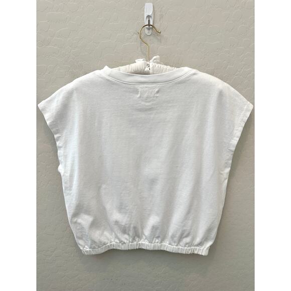 MADEWELL | White Cotton Jersey Hedgehog Cap Sleeve Tshirt | Medium - Picture 4 of 6